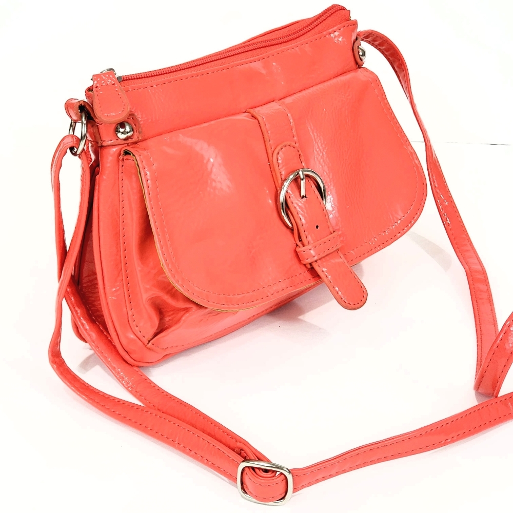 Coral Shoulder Crossbody Bag Multi Compartments